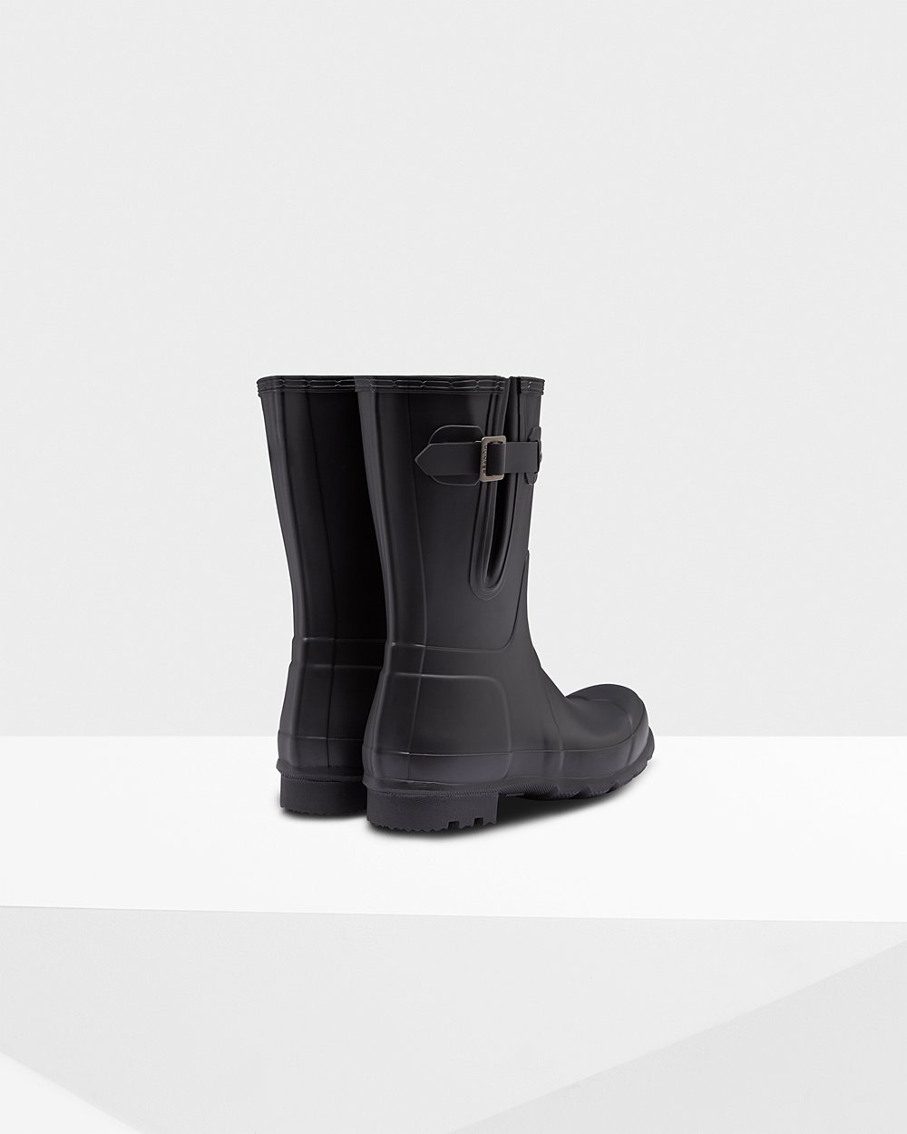 Botas de Lluvia Cortas Hunter Hombre - Original Side Adjustable - Negros - TYIXJCQ-21